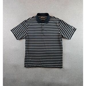 Nike Golf Victory Polo Shirt Men Med Dri-Fit Striped in Black/White, DH0829-010